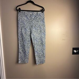 Talbots Blue Paisley Pants, 8P